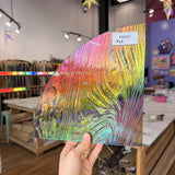 Rainbow Dichroic Barnwood Sheet Glass Colorado Glassworks RK667 (9x9in)