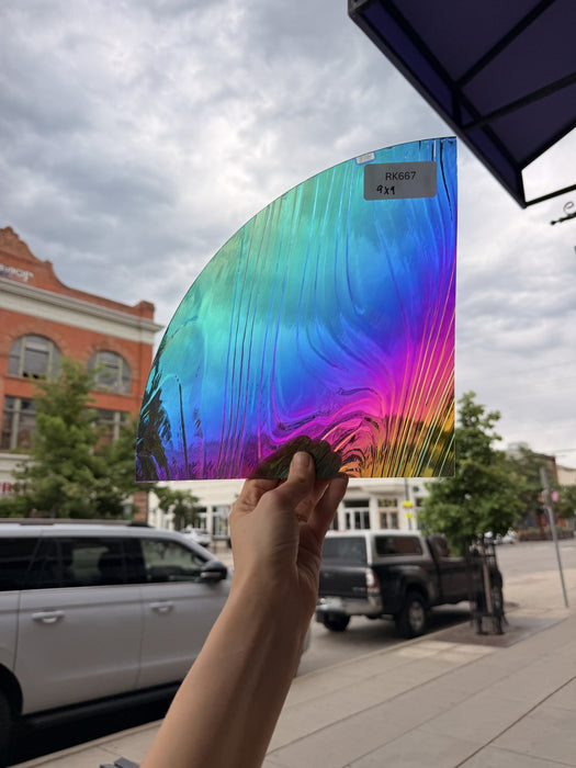 Rainbow Dichroic Barnwood Sheet Glass Colorado Glassworks