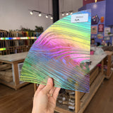 Rainbow Dichroic Barnwood Sheet Glass Colorado Glassworks RK668 (9x9in)