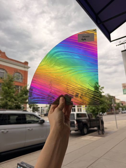 Rainbow Dichroic Barnwood Sheet Glass Colorado Glassworks