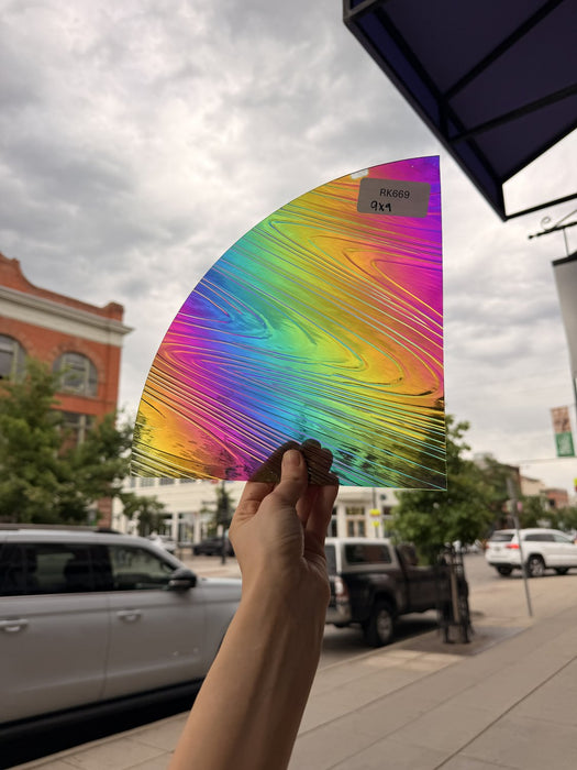 Rainbow Dichroic Barnwood Sheet Glass Colorado Glassworks