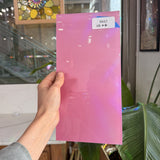 Hot Pink Opal on Clear Lamberts Flash Glass