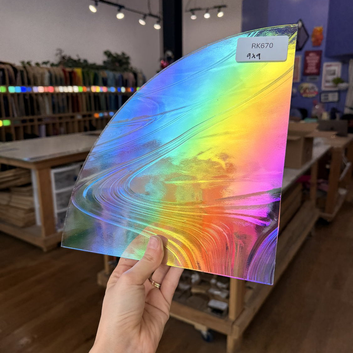 Rainbow Baroque Oceanside Fusible 96 COE Fusible Sheet Glass Oceanside Glass