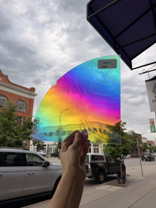 Rainbow Baroque Oceanside Fusible 96 COE Fusible Sheet Glass Oceanside Glass