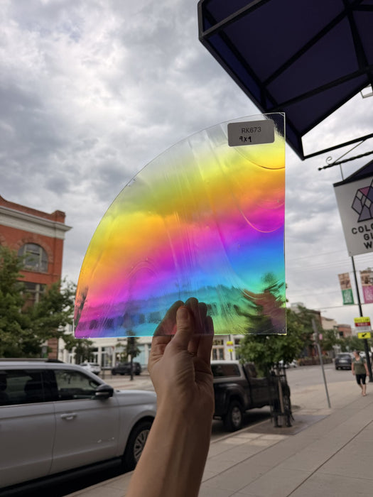 Rainbow Baroque Oceanside Fusible 96 COE Fusible Sheet Glass Oceanside Glass