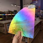 Rainbow Baroque Oceanside Fusible 96 COE Fusible Sheet Glass Oceanside Glass RK674 (9x9in)