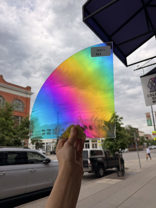 Rainbow Baroque Oceanside Fusible 96 COE Fusible Sheet Glass Oceanside Glass