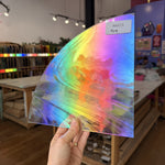 Rainbow Baroque Oceanside Fusible 96 COE Fusible Sheet Glass Oceanside Glass RK675 (9x9in)