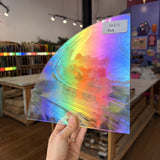 Rainbow Baroque Oceanside Fusible 96 COE Fusible Sheet Glass Oceanside Glass RK675 (9x9in)