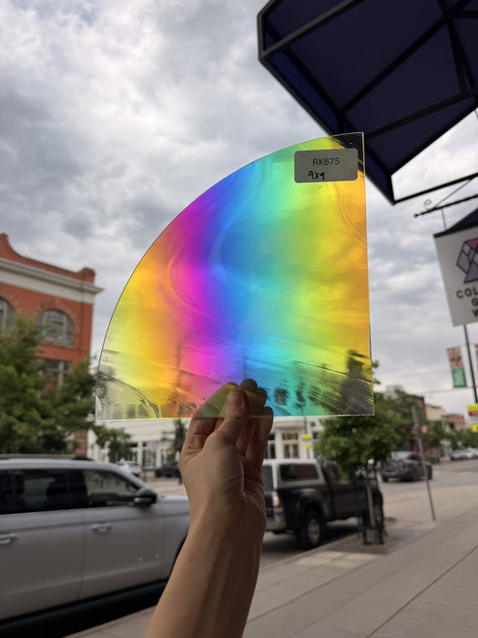 Rainbow Baroque Oceanside Fusible 96 COE Fusible Sheet Glass Oceanside Glass