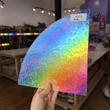 Rainbow Raindrop Oceanside Fusible 96 COE Fusible Sheet Glass Oceanside Glass RK676 (9x9in)