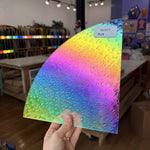 Rainbow Raindrop Oceanside Fusible 96 COE Fusible Sheet Glass Oceanside Glass RK677 (9x9in)