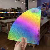 Rainbow Raindrop Oceanside Fusible 96 COE Fusible Sheet Glass Oceanside Glass RK677 (9x9in)