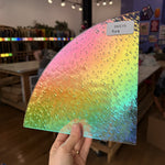 Rainbow Raindrop Oceanside Fusible 96 COE Fusible Sheet Glass Oceanside Glass RK679 (9x9in)