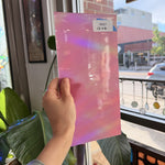 Hot Pink Opal on Clear Lamberts Flash Glass