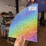 Rainbow Dichroic Glue Chip Sheet Glass Colorado Glassworks RK681 (9x9in)