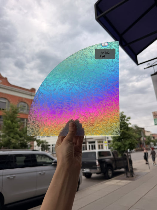 Rainbow Dichroic Glue Chip Sheet Glass Colorado Glassworks