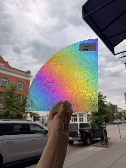 Rainbow Dichroic Glue Chip Sheet Glass Colorado Glassworks