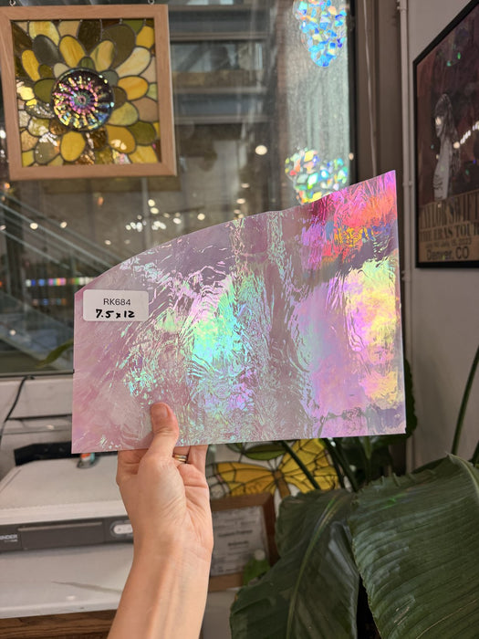 Vintage Hot Pink Discontinued Iridescent Spectrum Sheet Glass Spectrum Glass Default Title