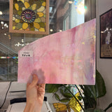 Vintage Hot Pink Discontinued Iridescent Spectrum Sheet Glass Spectrum Glass