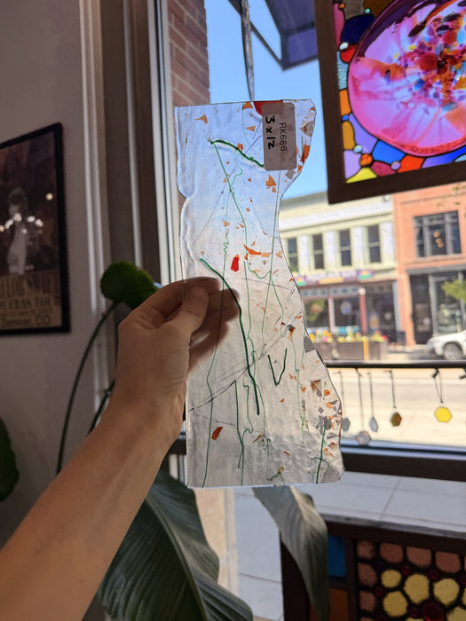Milky Multicolor Facture and Confetti Sheet Glass Colorado Glassworks