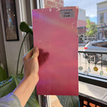 Hot Pink Opal on Clear Lamberts Flash Glass