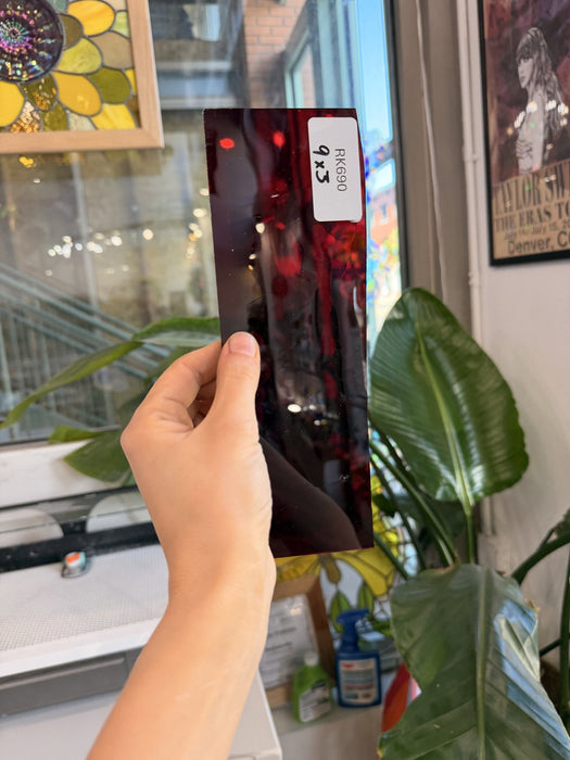 Dark Red Trasparent on Clear Flash Glass Sheet Glass Colorado Glassworks Default Title
