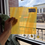 Yellow Clear Wispy S29 Mouth Blown Lamberts Flash Sheet Glass Lamberts Glass