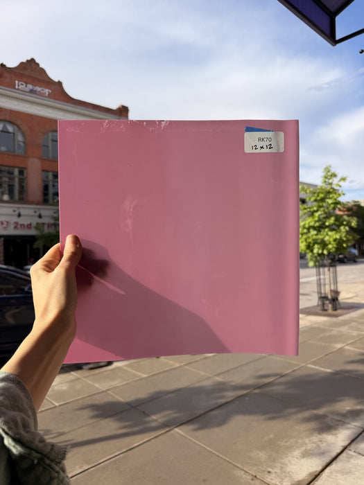 Hot Pink Opal on Clear Lamberts Flash Glass Sheet Glass Lamberts Glass