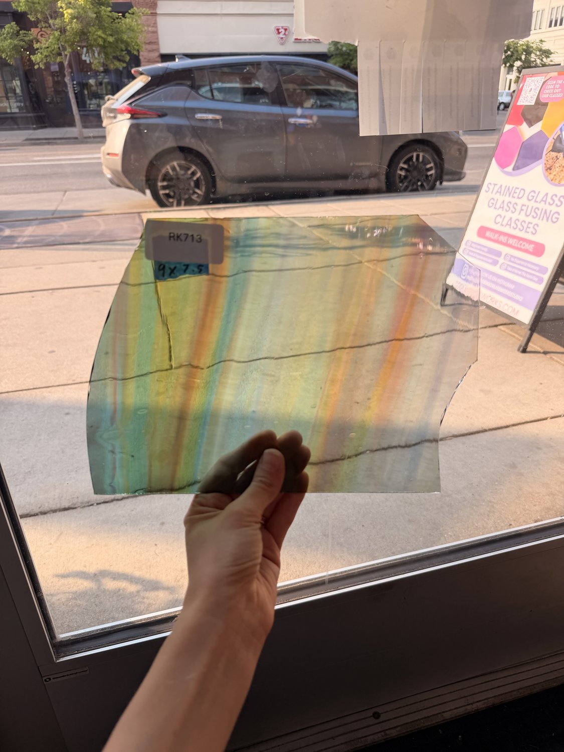Green Blue Rainbow Mouthblown Lamberts – RK713