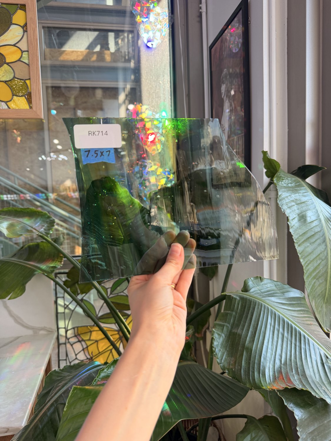 Green Blue Rainbow Mouthblown Lamberts – RK714