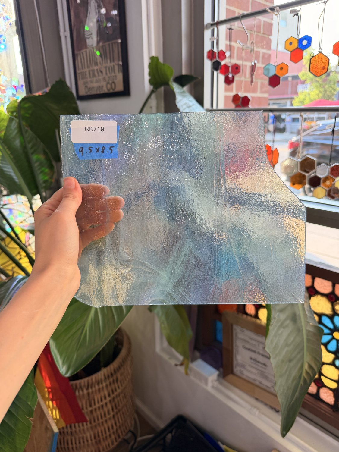 Clear Milky Vintage Chicago Art Glass – RK719