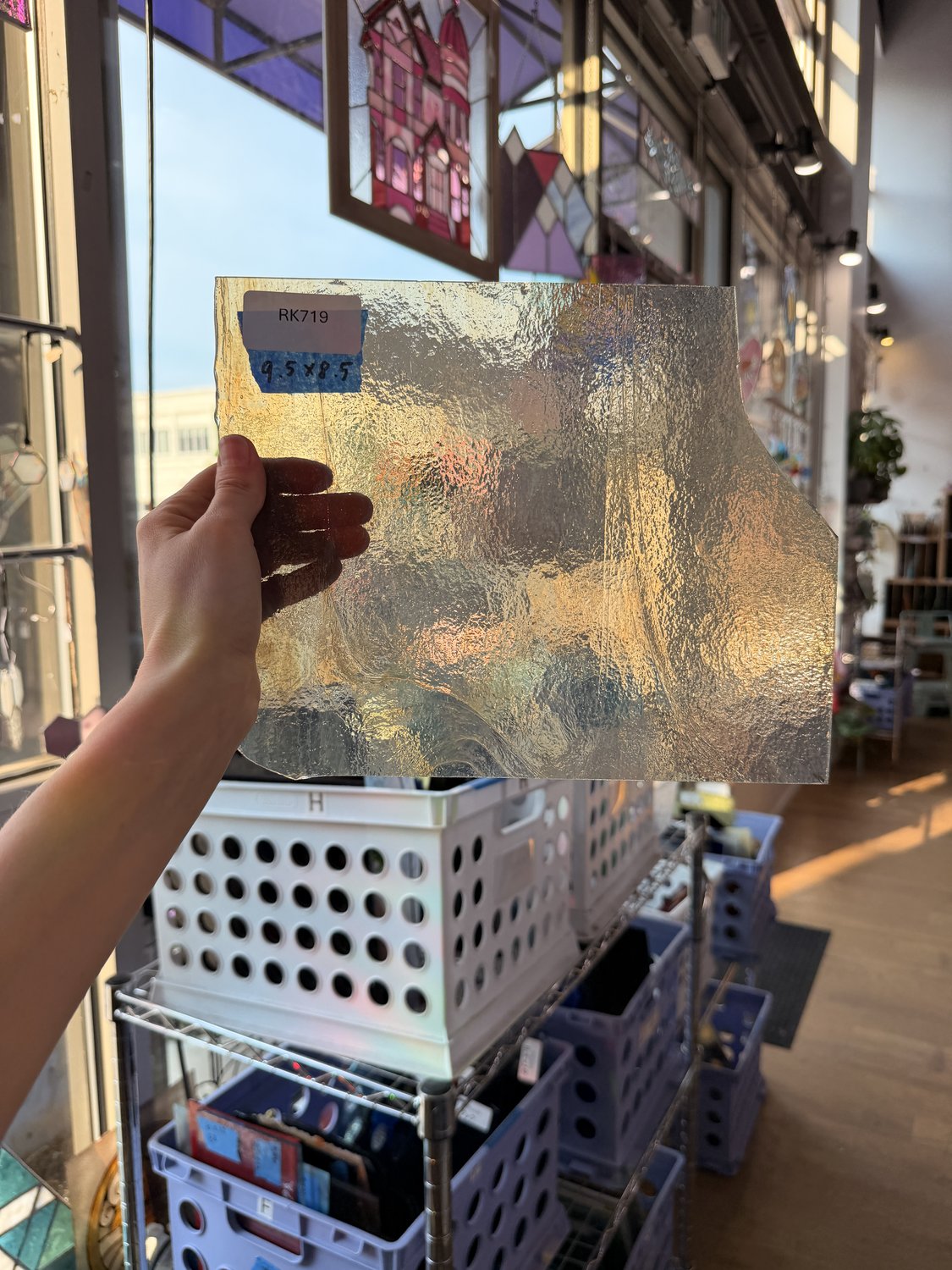 Clear Milky Vintage Chicago Art Glass – RK719