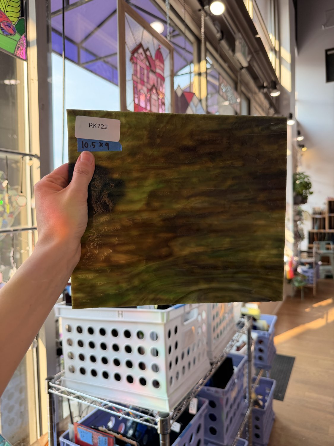 Dark Green Brown Textured