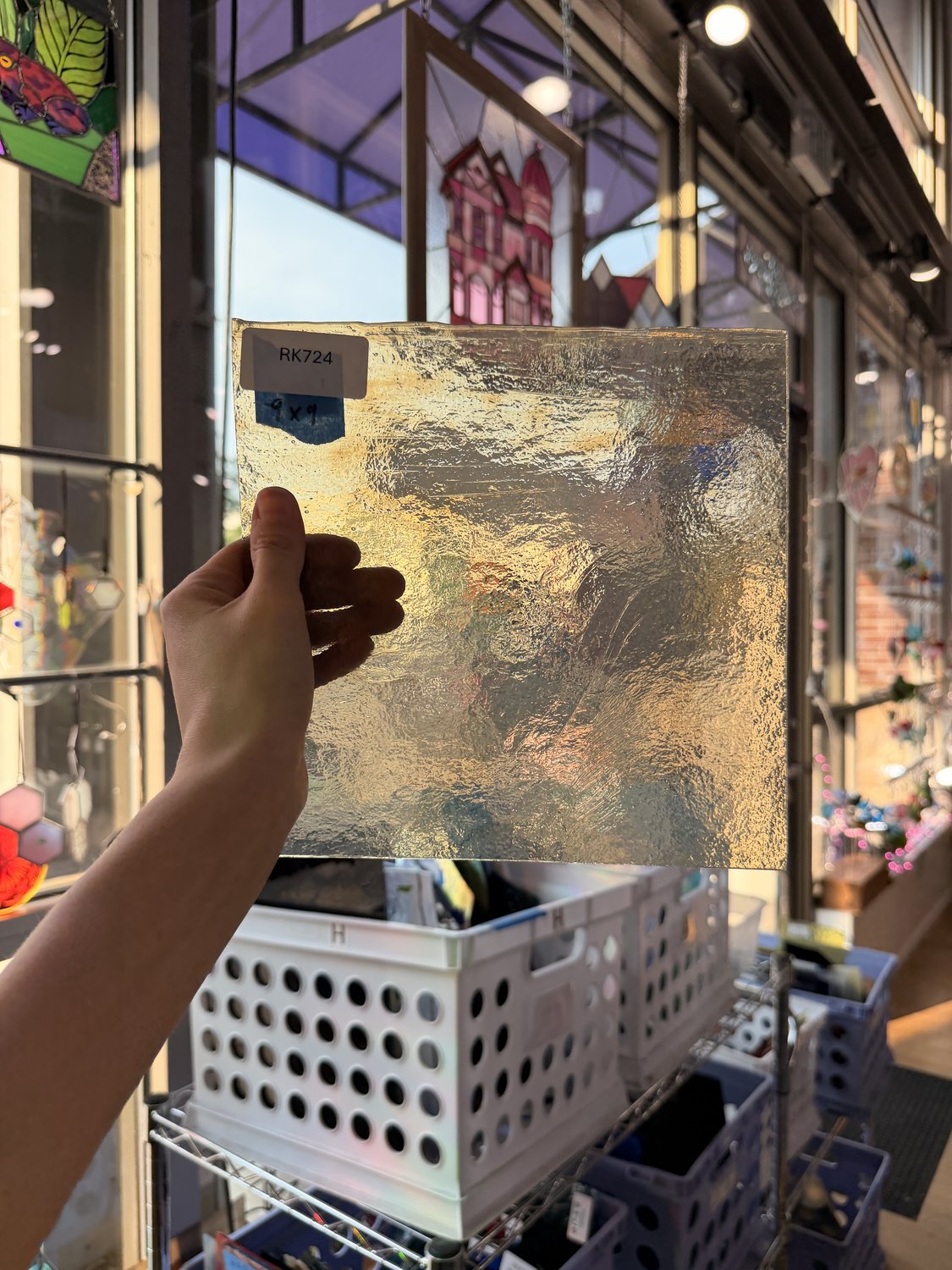 Clear Milky Vintage Chicago Art Glass – RK724
