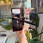 Red St Just Flash (on clear) Mouth Blown – RK739