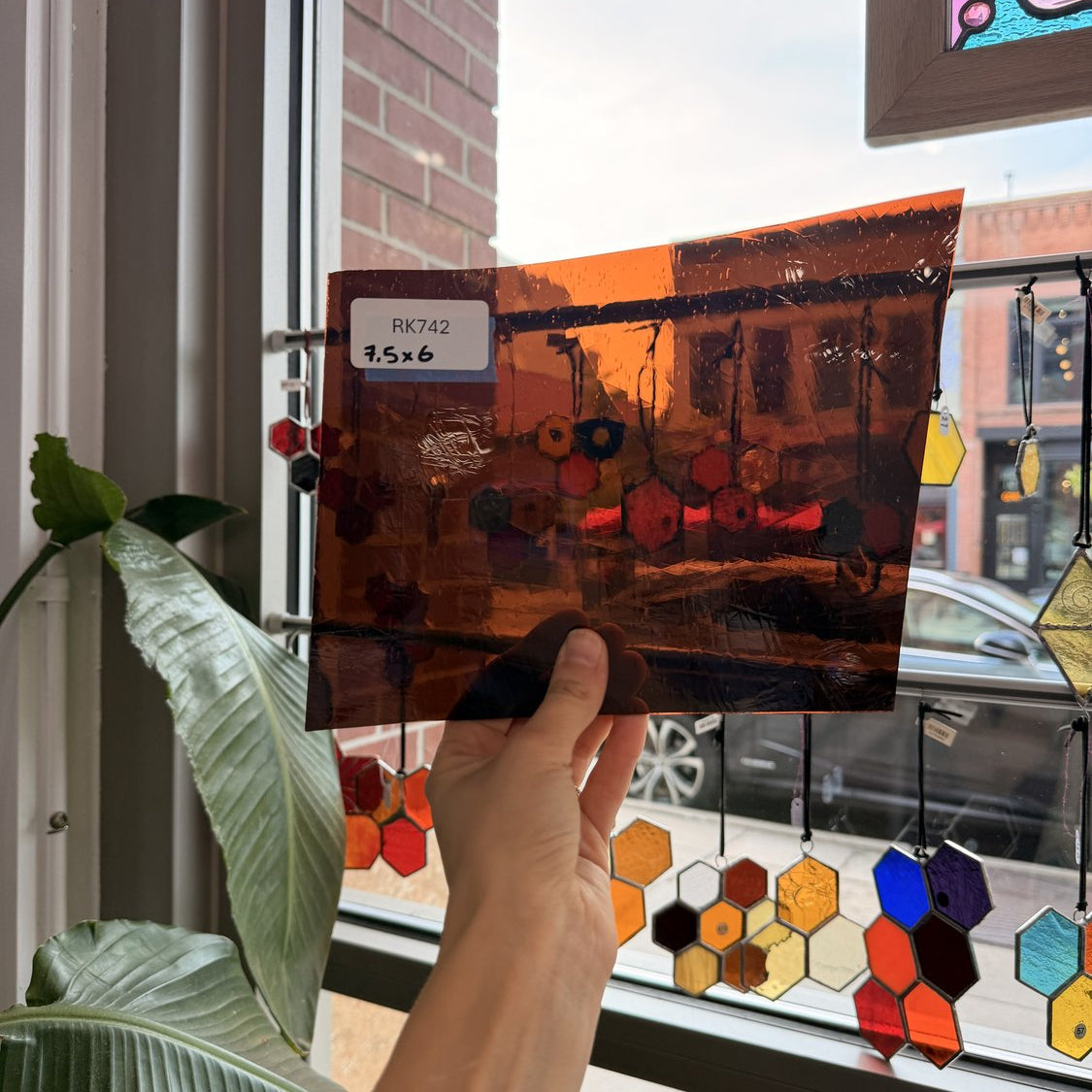 Brown Transparent Antique Mouthblown St Just Sheet Glass