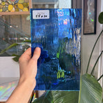 Vintage Blue Spectrum Waterglass Sheet Glass Spectrum Glass 10x5.5in (SP-75671341)