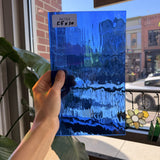 Vintage Blue Spectrum Waterglass Sheet Glass Spectrum Glass