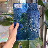 Vintage Blue Spectrum Waterglass Sheet Glass Spectrum Glass 6x10in (SP-75704109)