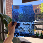 Vintage Blue Spectrum Waterglass Sheet Glass Spectrum Glass