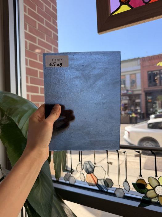 Smokey Gray Purple Stipple Youghiogheny Sheet Glass Youghiogheny Glass