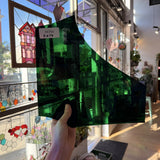 Dark Green Vintage Mouthblown