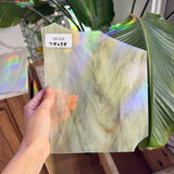 Light Tan Mixed Wispy Wissmach Sheet Glass Colorado Glassworks 7.5x7.5in (WM-82454317)