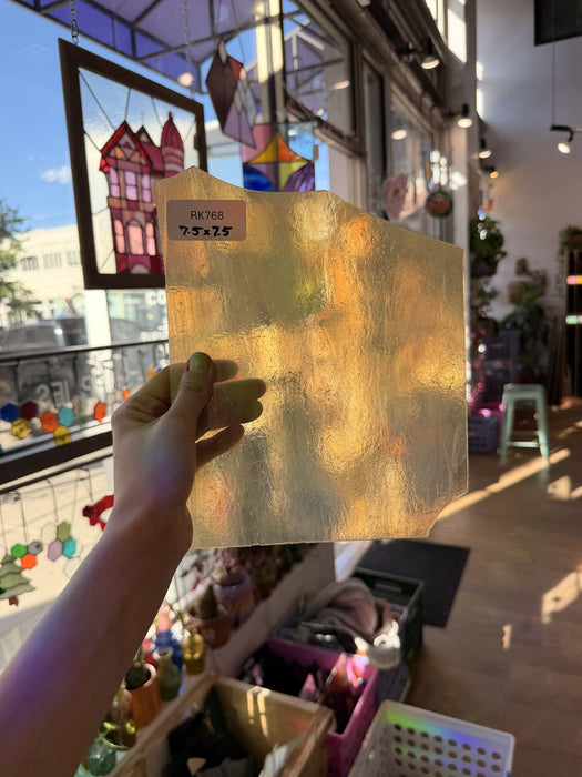 Light Tan Mixed Wispy Sheet Glass Colorado Glassworks