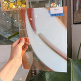 Orange White Mixed on Clear Lamberts Flash Glass Sheet Glass Lamberts Glass 10.5x8in (LA-48821293)