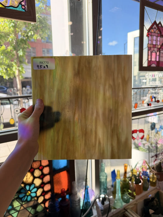 Brown Green Mixed Opal Sheet Glass Colorado Glassworks