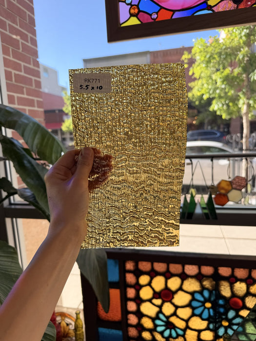 Gold Vintage Allegre Optimum Sheet Glass Colorado Glassworks