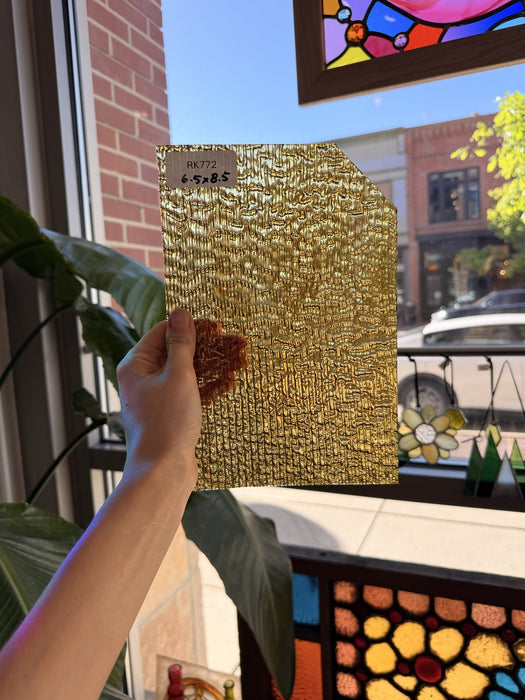 Gold Vintage Allegre Optimum Sheet Glass Colorado Glassworks