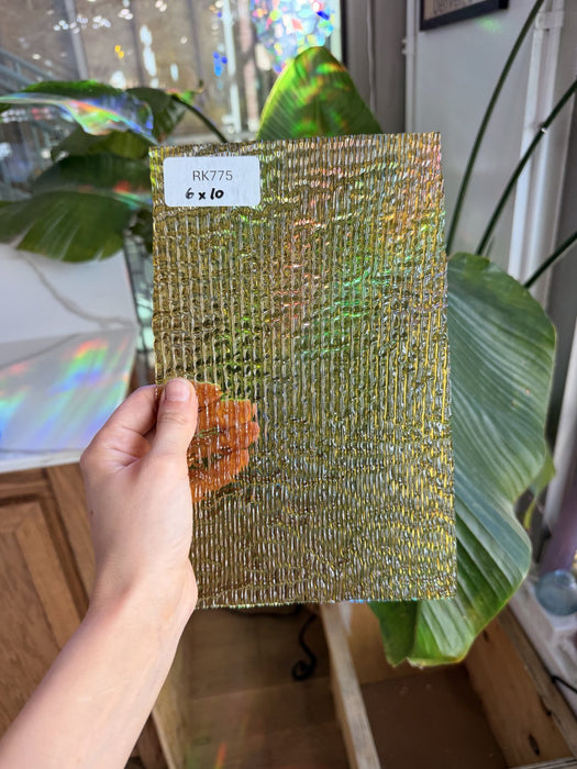 Gold Vintage Allegre Optimum Sheet Glass Colorado Glassworks RK775 (6x10in)